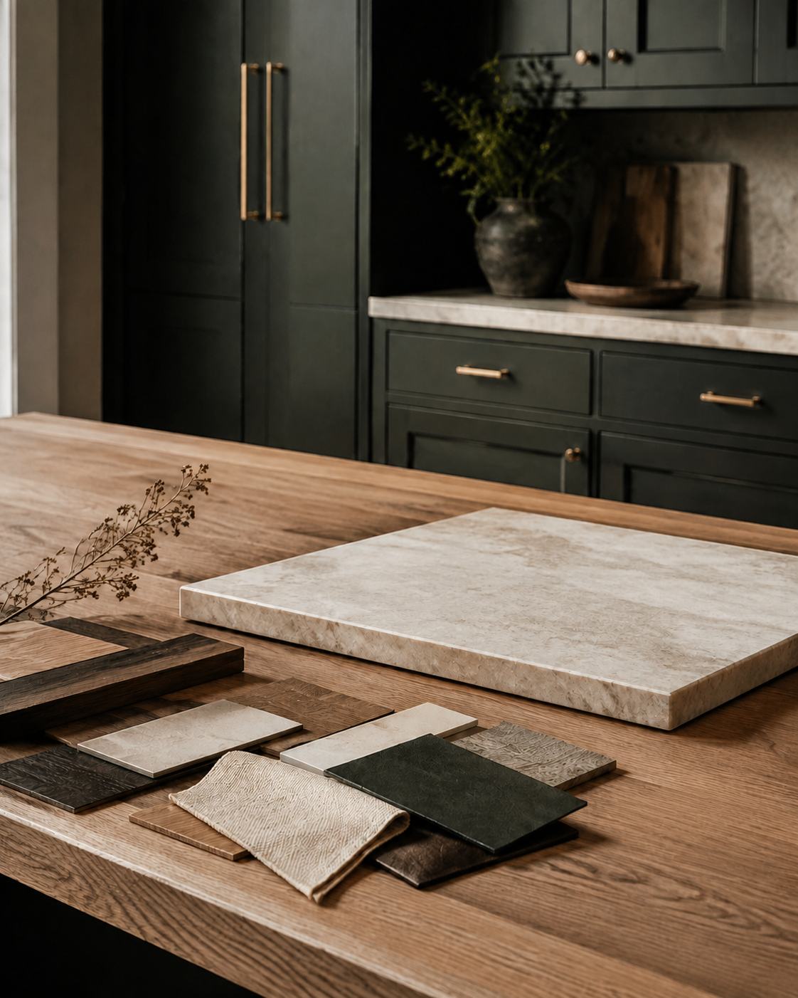 Curated kitchen materials and finishes