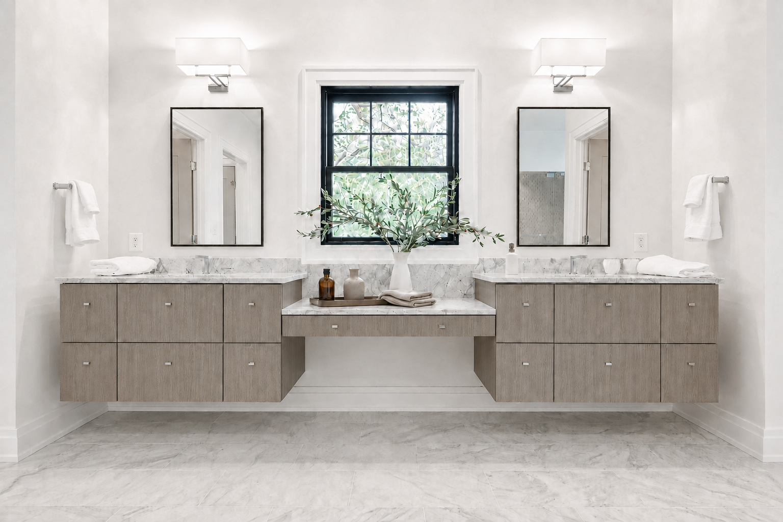 Light Oak Primary Vanity